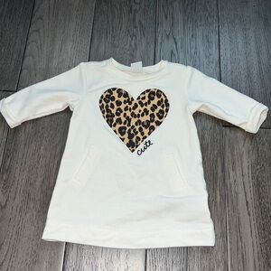 Old Navy leopard heart infant sweater dress